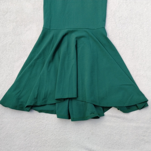 Lulu's Romantic Destiny Emerald Green Square Neck Trumpet Maxi Dress Size Medium - Picture 9 of 11